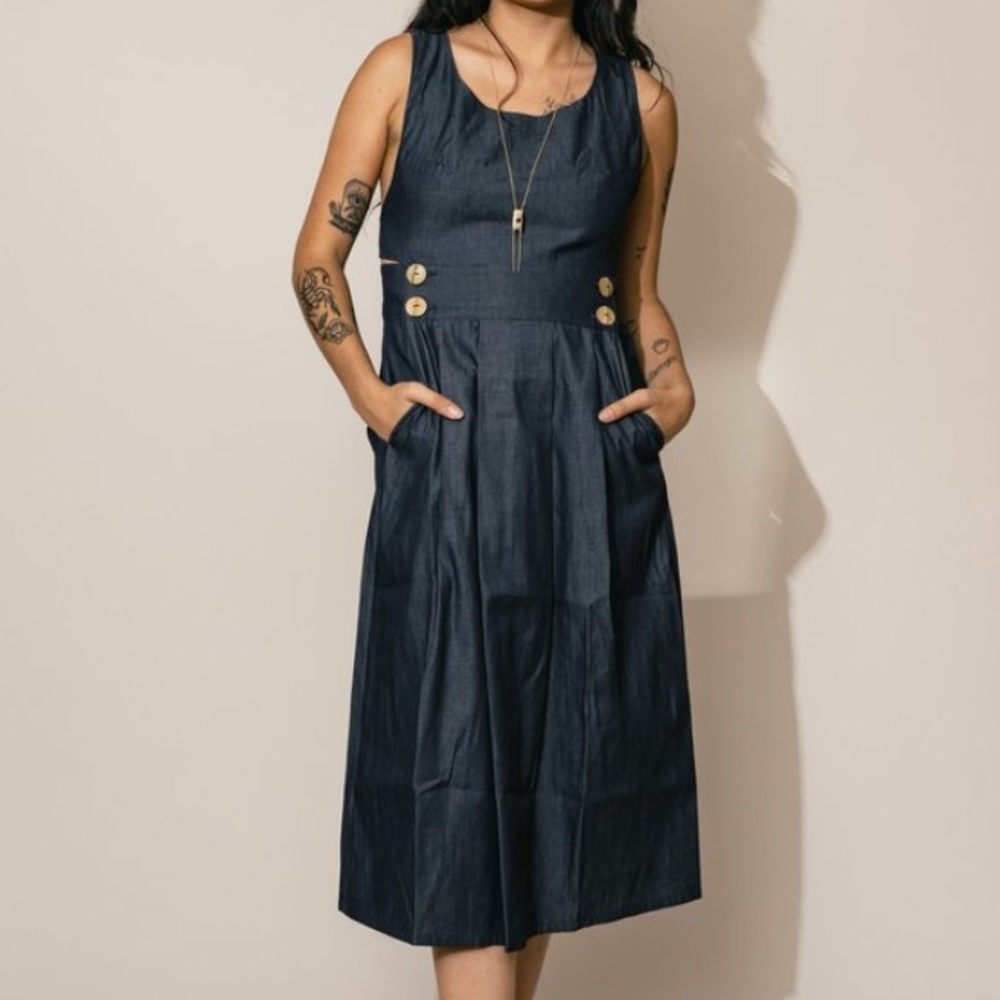 Field Day Brigid Jumper - Indigo Tencel